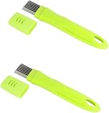 2 cuchillos cortadores de cebolleta verde, condimentos y especias