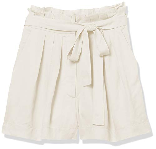ASTR the label Women's High Waisted Pacific Paper Bag Shorts, White, XS