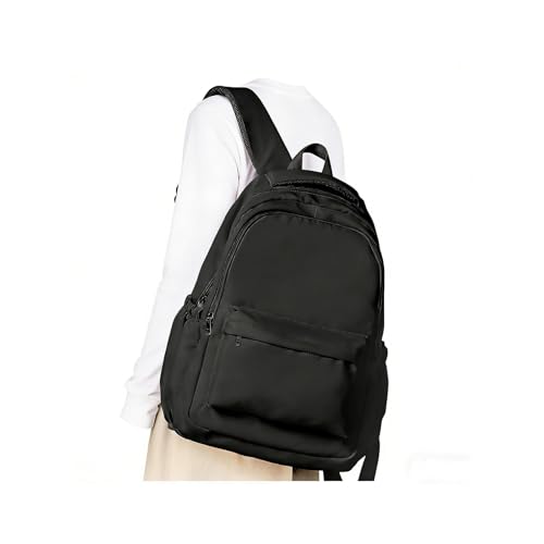 HYC00 School Backpack for Teenagers Womens Lightweight School Bag for Girls Boys College Backpack Women Men Water Resistant 14 Inch Laptop Rucksack Anti Theft Casual Travel Work Bags Pack Back,Black