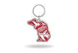 Rico Industries NHL Detroit Red Wings State Shape Keychain