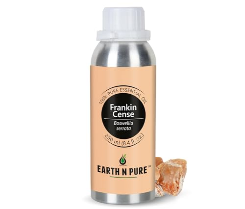 Image of Earth N Pure Frankincense Essential Oil for Skin & Aromatherapy - 100% Pure Premium Frankincense Oil for Face Care, Anti Aging & Relaxation - Natural Essential Oil - 250ml