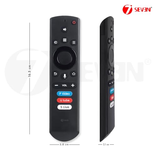 Image of 7SEVEN Compatible with Thomson Tv Remote Original Suitable for Smart Android 4K LED FHD QLED Television - Pairing Must Bluetooth Remote with Voice Command