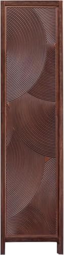 Image of Classic Wood & Craft Wooden Room Divider Partition for Living Room, Privacy Partition, Partition Wall, Divider for Makeup Studio /Office (5 Panels - Round Frame Design)