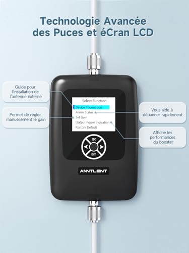Amplificateur 4g 3g avec gain réglable 70dB et écran tactile LCD - 3