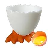 Soporte para huevos cocidos: estante de cerámica para aves de corral, garra decorativa para gallina, almacenamiento estable en la encimera, soporte minimalista estilo granja, elegante componente de
