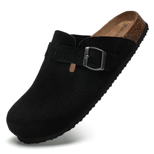 Torotto Damen Pantoletten Hausschuhe Clogs Bequeme(Schwarz,40 EU)