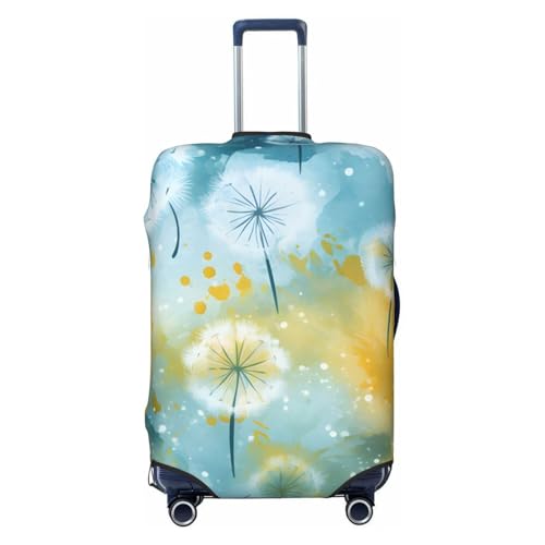 Dandelion Flower Luggage Cover Washable Elastic Suitcase Cover Anti-Scratch Travel Luggage Protector Covers for Kids Adult L fits 25-28 inch Suitcase