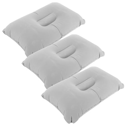 BCOATH 3Pcs Inflatable Travel Pillow Ergonomic Outdoor Camping Cushions for Convenient Sleep Soft and Durable Inflatable Camp Pillows for Tents Boats and Hotels