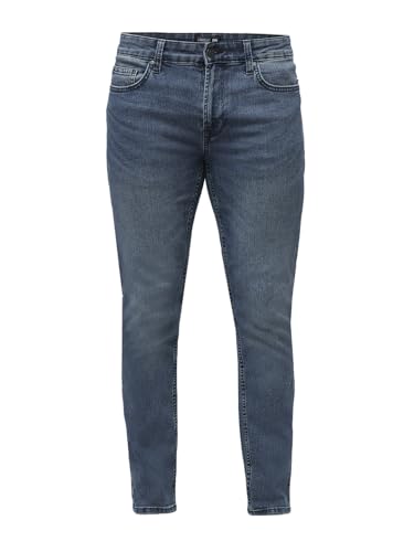 Image of Jack & Jones Men Mid Rise Slim Fit Light Fade Comfort Stretchable Jeans