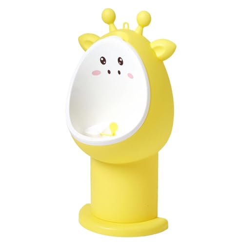 Pommyyn トイレトレーニングスタンド、子供用小便器 - トイレトレーニングをする漫画の男の子 - 写真調節可能な動物のおしっこトレーニング、子供用風車を目指した取り外し可能な便器トレーニングトイレ