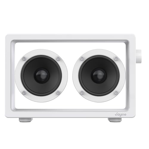 Altoparlante portatile a cassetta altoparlanti minimalisti da 16 W suono potente HD e ampia compatibilità V5.3 per interni ed esterni bluetooth wireless bianco