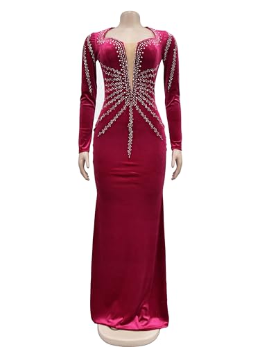 Image of Figdaw Rhinestone Embellished Formal Gowns and Evening Dresses for Women 2026