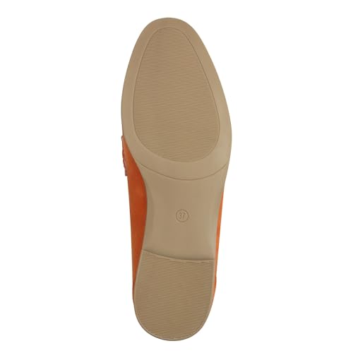 Image of Marco Tozzi Women's Damen Slipper 2-24237-44 Loafer, Orange, 9.5 US