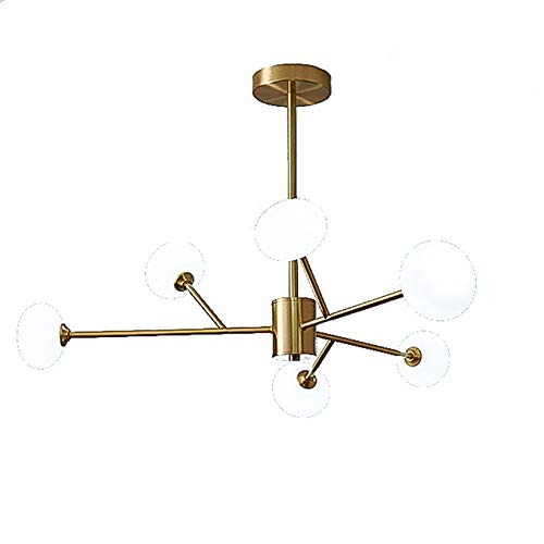 Lustre moderne en métal de haute qualité avec finitions en cuivre plaqué élégant