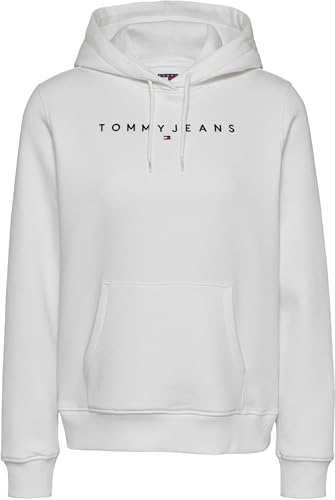 Tommy Jeans Damen Hoodie mit Kapuze, Weiß (Ecru), L – Ansicht 6