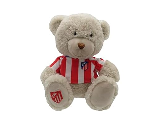 CyP Brands- Atlético de Madrid, Peluche, Osito, Muñeco, Camiseta Atlético de Madrid, Color Marrón, Producto Oficial | Ya disponible en tu tienda friki favorita! En mundofriki.es!