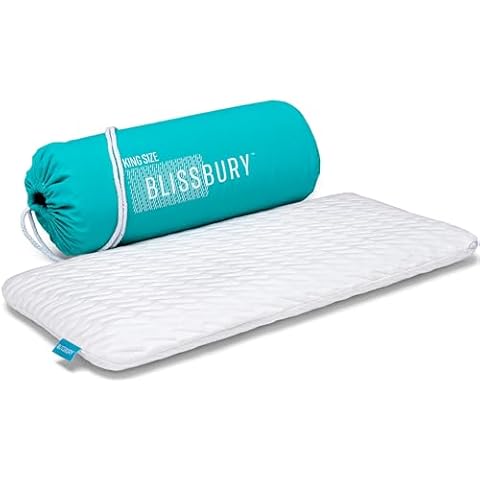 BLISSBURY King Stomach Sleeping Pillow 2.6 Inch & Additional King Size Pillow Case in White Cover