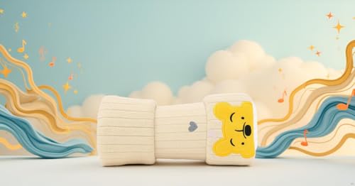 Image of DIVYAM Kids Bath Towel - 425 GSM Soft Microfiber Towel for Newborns, Toddlers & Kids - Lightweight, Absorbent - Cute Bear Print - Beige Color - 120 x 60 CM - Travel Friendly - Set of 1