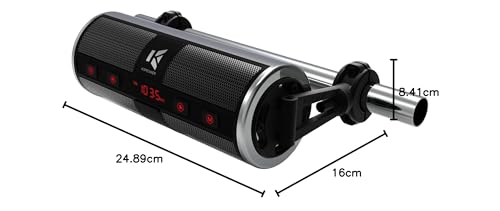 KSPEAKER Sistema de áudio de rádio à prova d'água Bluetooth para motocicleta, amplificador embutido