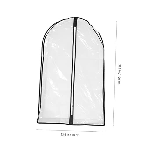 PRETYZOOM 3pcs Capacity Garment Covers Dustproof Bag for Sealed Hanging Clothes Wardrobe Cover3