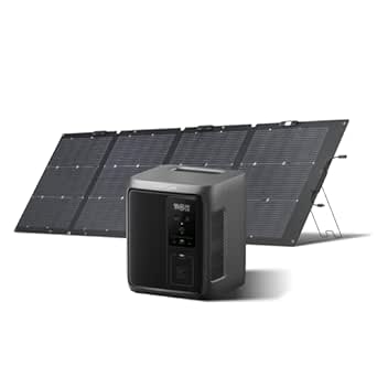 EF ECOFLOW Solar Generator DELTA 3 1000 Air with 220W Solar Panel, 960Wh LiFePO4 Battery, 500W AC Output