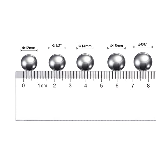 Billes de roulement en acier carbone poli de précision uxcell 15 mm