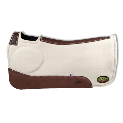 Southwestern Equine OrthoRide Made in USA Premium All Wool Build up, Saddle Pad Western, Classic...