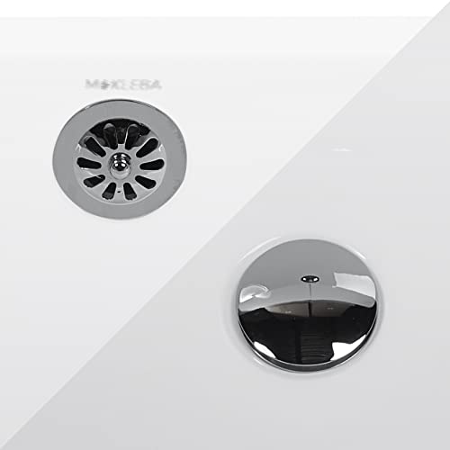 Modern Clawfoot Freestanding Bathtub, 67 Inch Black-White Acrylic + Fiberglass, Stand Alone Soaker Tub With Built-In Overflow & Drain, Oval Shape Soaking Bathtub For Bathroom, Black-White #TOP5