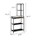 GILLAS 5 Tier Corner Shelf Stand, Freestanding Corner Shelf Unit Bookshelf, Corner Table with Shelf, Tall Storage Organizer Rack for Living Room, Bedroom, Office. Small Space, Metal, Country Rustic