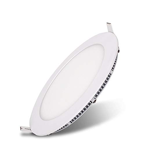 Preisvergleich Produktbild Koliyn Ultradünne runde eingebettete integrierte Downlight-LED mit hoher Helligkeit Einbaustrahler Aluminium-Kühlergrill-Panel-Deckenle... Europäische Mode-Flutlicht-Büro-Mall-Deckenleuchte