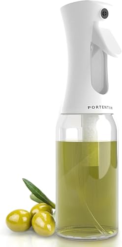 PORTENTUM Pulverizador aceite para freidora aire 300ml Spray Aceite Cocina Antigoteo, Aceitera de Cristal con Dispensador Accesorios Freidora Sin Aceite