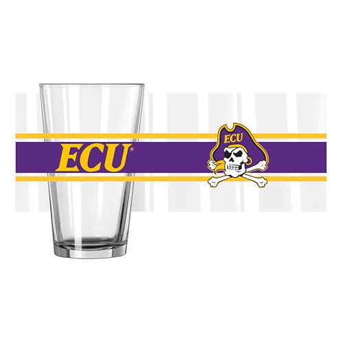 Image of Logo Brands NCAA 16 oz Pint Glass - Durable Glass With Bold Team Color- Chip-Resistant Rim Drinkware For Fans, Tailgates, Home Bars & Everyday Use