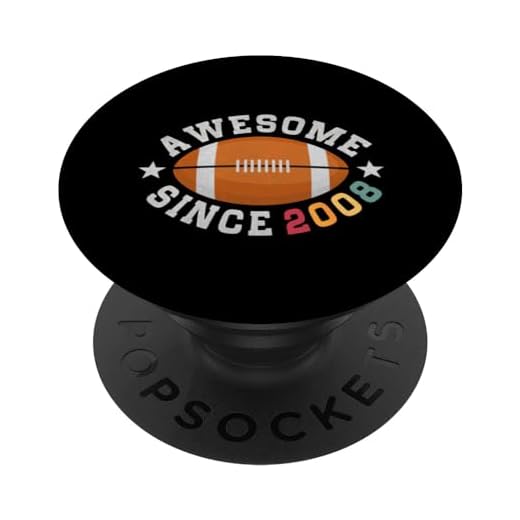 Jugador de fútbol americano cumpleaños 15 años impresionante desde 2008 PopSockets PopGrip Intercambiable