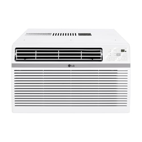 LG 8,000 Window Air Conditioner, 115V, 350 Sq.Ft. (14' x 25' Room Size), Quiet Operation, Electronic Control with Remote, 3 Cooling & Fan Speeds, Auto Restart, 8000 BTU, White