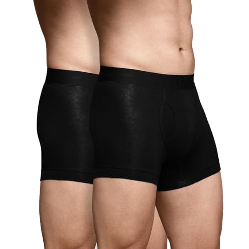 Image of HEELIUM Bamboo Trunks for Men with Keyhole Fly | 3X Softer Than Cotton for All-Day Freshness | Soft & Durable Waistband | Easy Access Underwear for Ultimate Comfort