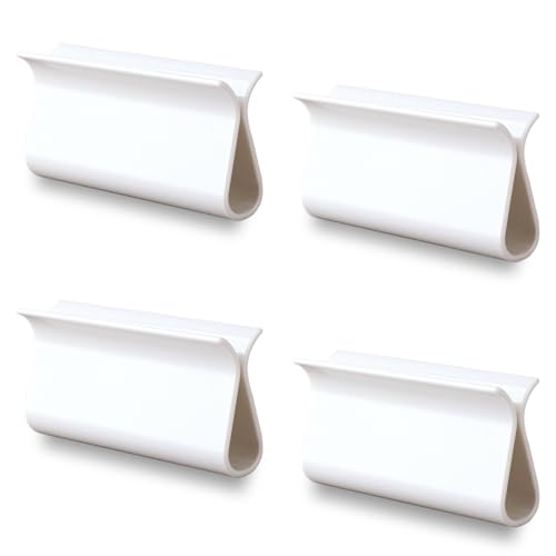 Salbsever 597151_1_EECJYWBM 4 Pcs Shade Pulls For Roller, Shades Window Shade Pulls Plastic Hem Grip R Type Lifting Clamp Pull Down Shades Blinds Roller Shade Hardware cover