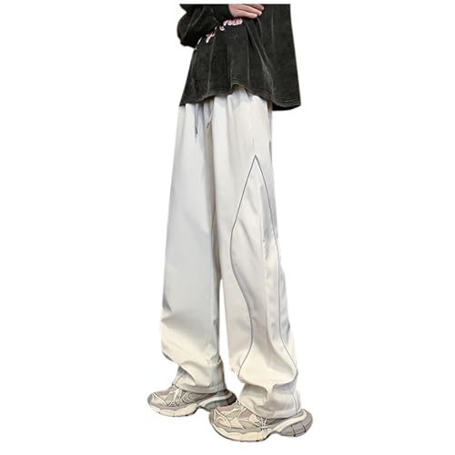 Pantalon baggy homme en toile légère et stretch à taille élastique