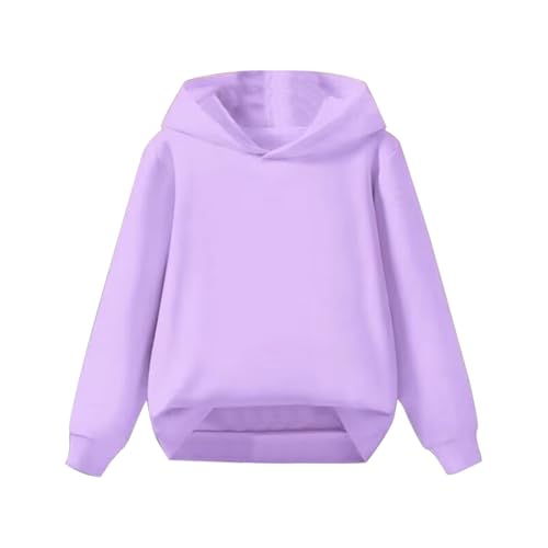 Boys Girls Plain Basic Hooded Coat Zip Up Long Sleeve Soft Warm Winter Fall Pullover Jacket Trendy Preppy Sweatshirt