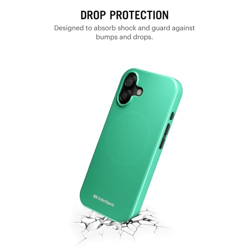Image of DailyObjects Enamel Bumper MagSafe Case for iPhone 16 Plus Compatible with Mag-Safe Wireless Charging | Mint Hybrid Magnetic Back Cover