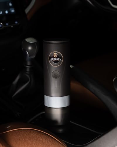 Image of Xpresso BrewPro Portable Espresso Machine - 20-Bar Pressure, Ceramic Heating - Compact Travel Coffee Maker with 7500mAh Battery, Pre-Soak Feature - Ideal for Home, Office, Outdoor