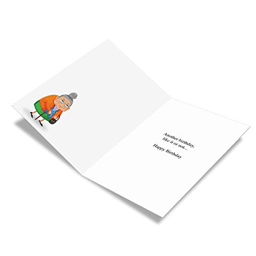 Nobleworks - Funny Happy Birthday Note Card With Envelope (4.63 X 6.75 Inch) - Bday Greeting Card For Women And Men - Congrats Bday Celebration Notecard - Senility Prayer 9046 #TOP1