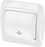 UP Taster mit Klingel-Symbol - All-in-One - aus der Schalterserie T1 reinweiß