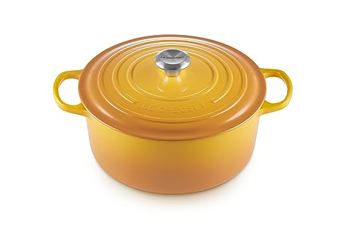 Le Creuset Cocotte rotonda Evolution in ghisa vetrificata con Coperchio, ⌀ 28 cm, Nectar, 21177286724430