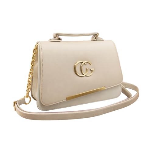 Image of ETLIS Women's Stylish Sling Bag | Faux Leather Crossbody Handbag with Gold Chain Strap | Small Shoulder Purse for Daily Use, Party & Travel