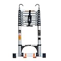 Telesladder Telesladder for Indoor& Outdoor, Adjustable Steps Portable Retraction Collapsible Ladder for Stair/Maintenance, Support 330Lbs/5.5M/18Ft