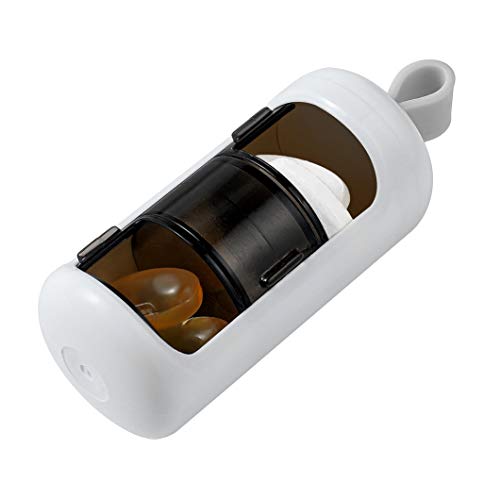 New Daily Pill Organizer, Small Portable Pill Box with Hook Up ,3 Compartment Sliding Travel Pill Case for Purse Vitamin Keychain Pill Holder