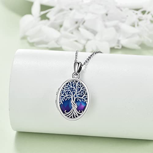 Onefinity Tree Of Life Locket Necklace Sterling Silver Locket Necklace That Holds Pictures Tree Of Life Locket Pendant Necklace For Women Wife Girlfriend Mom #TOP1