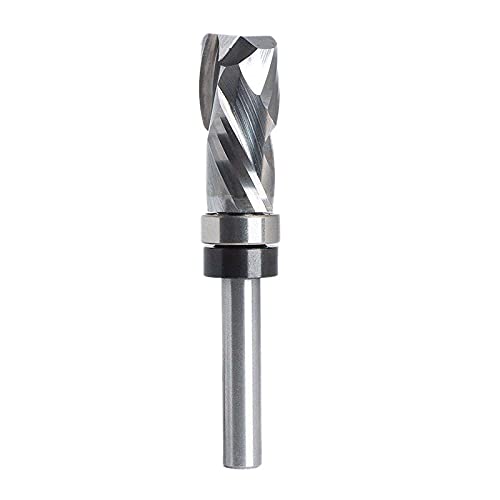 Fraise CNC carbure compression flush trim sans éclats pour affleurage du bois queue 1/4"