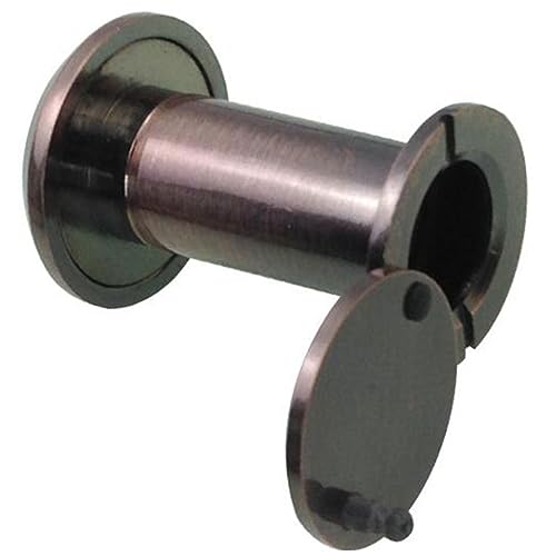 NUOBESTY Mirilla de cobre con tapa trasera resistente para mayor seguridad, diseño de orificio para vista amplia para uso en hogar, oficina y hotel, acabado bronce miniatura 6