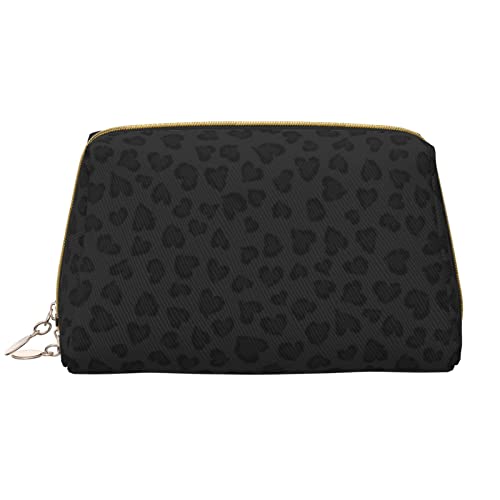 Trousse de maquillage de voyage anti-gaspillage de place en cuir léopard PSVOD